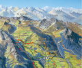 Foto Panoramakarte der Savognin Bergbahnen AG